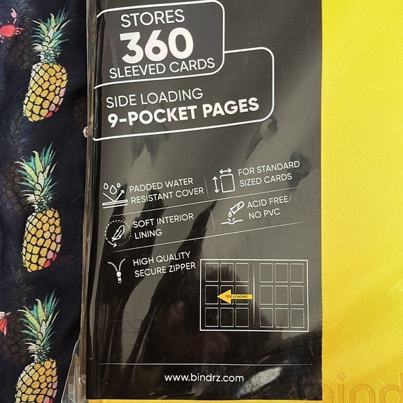 Brand New Yellow Trading Card Zipper Binder Premium Football Baseball Cards - Picture 3 of 14